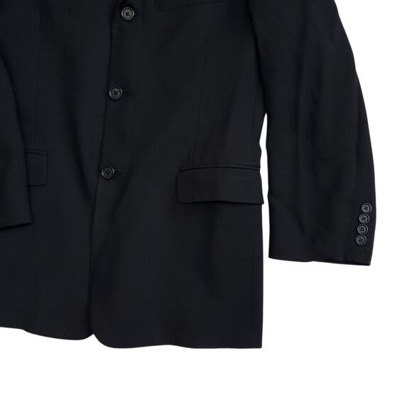 Ted Baker Endurance Blazer Jacket Black Wool Three Button Lined Men's Size 3 38R - Picture 4 of 11